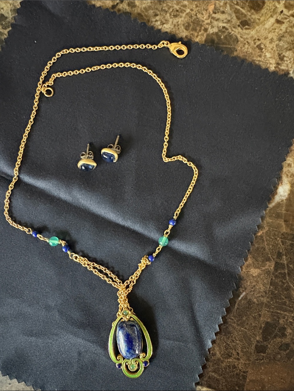 MMA Metropolitan Museum of Art jewelry. Necklace and two earrings.